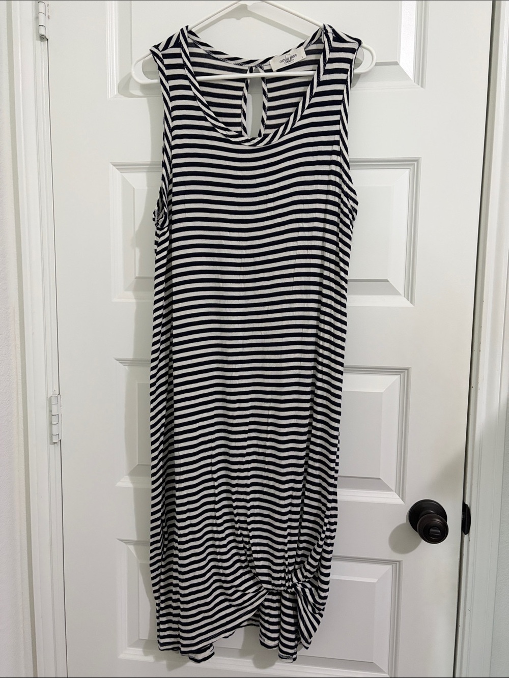 Carly Jean Los Angeles, CJLA lightweight striped dress with keyhole size L